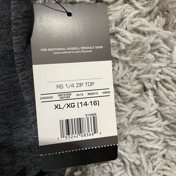 NWT Russell Reflective Dri-Power 1/4 Zip Top Boys XL 14/16 - Picture 3 of 10